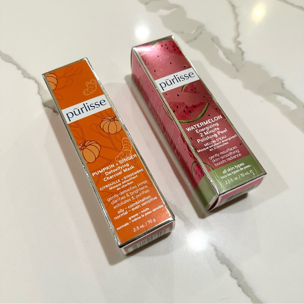 BRAND NEW - 2-Pack Face Pumpkin + Ginger Mask & Watermelon Peel from Pūrlisse - Picture 16 of 16